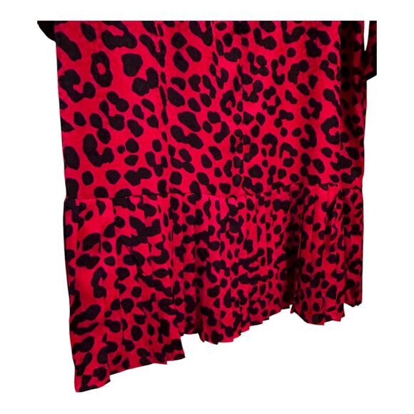 ✨Ann Taylor Size 18 Red & Black Leopard Print Dress | Holiday Party Ready✨ - Picture 3 of 9